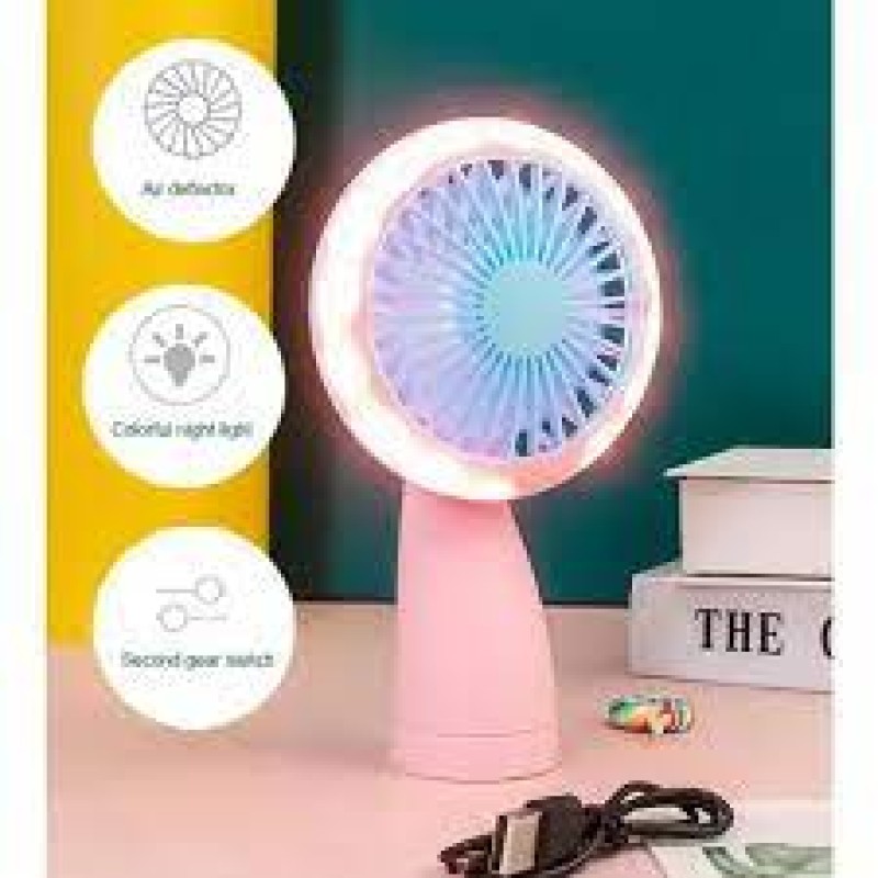 USB Rechargeable LED portable Mini Standing Pocket Fan